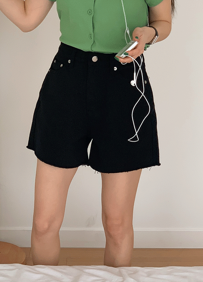 Cotton cut shorts (2color)