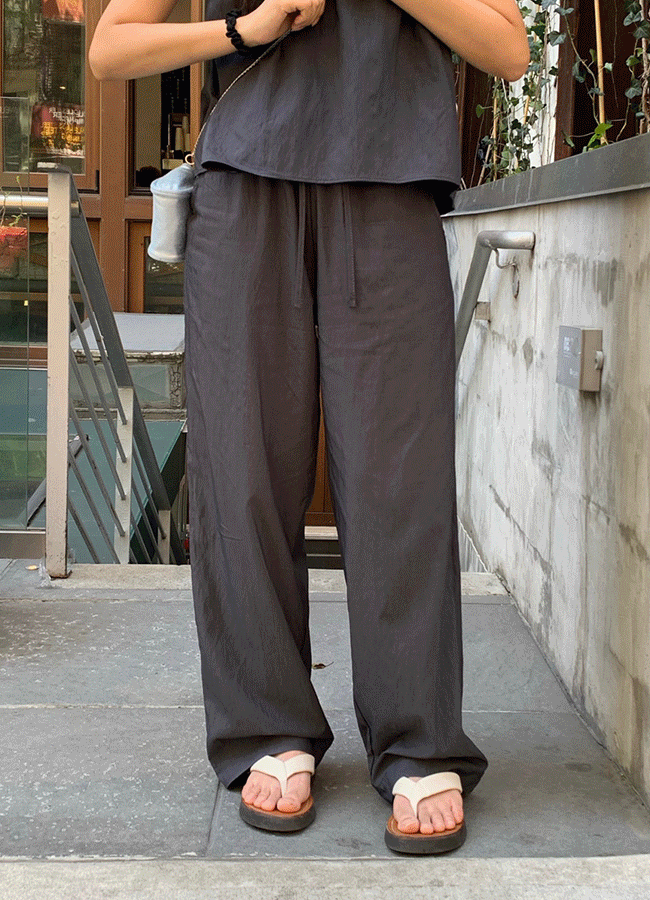 Musely nylon banding pants (2color)