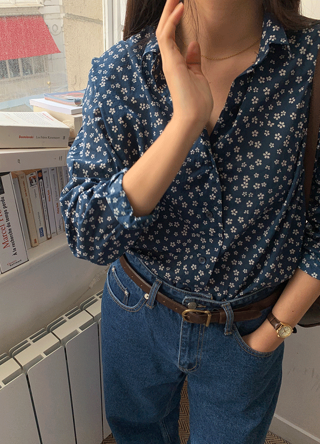 Pansy vintage shirts (2color)
