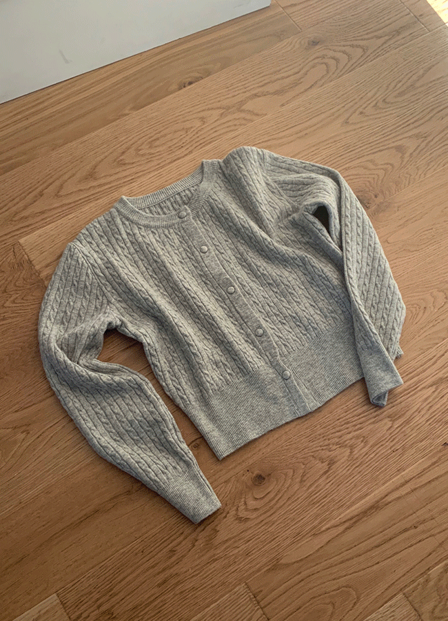 And cable cardigan (4color)